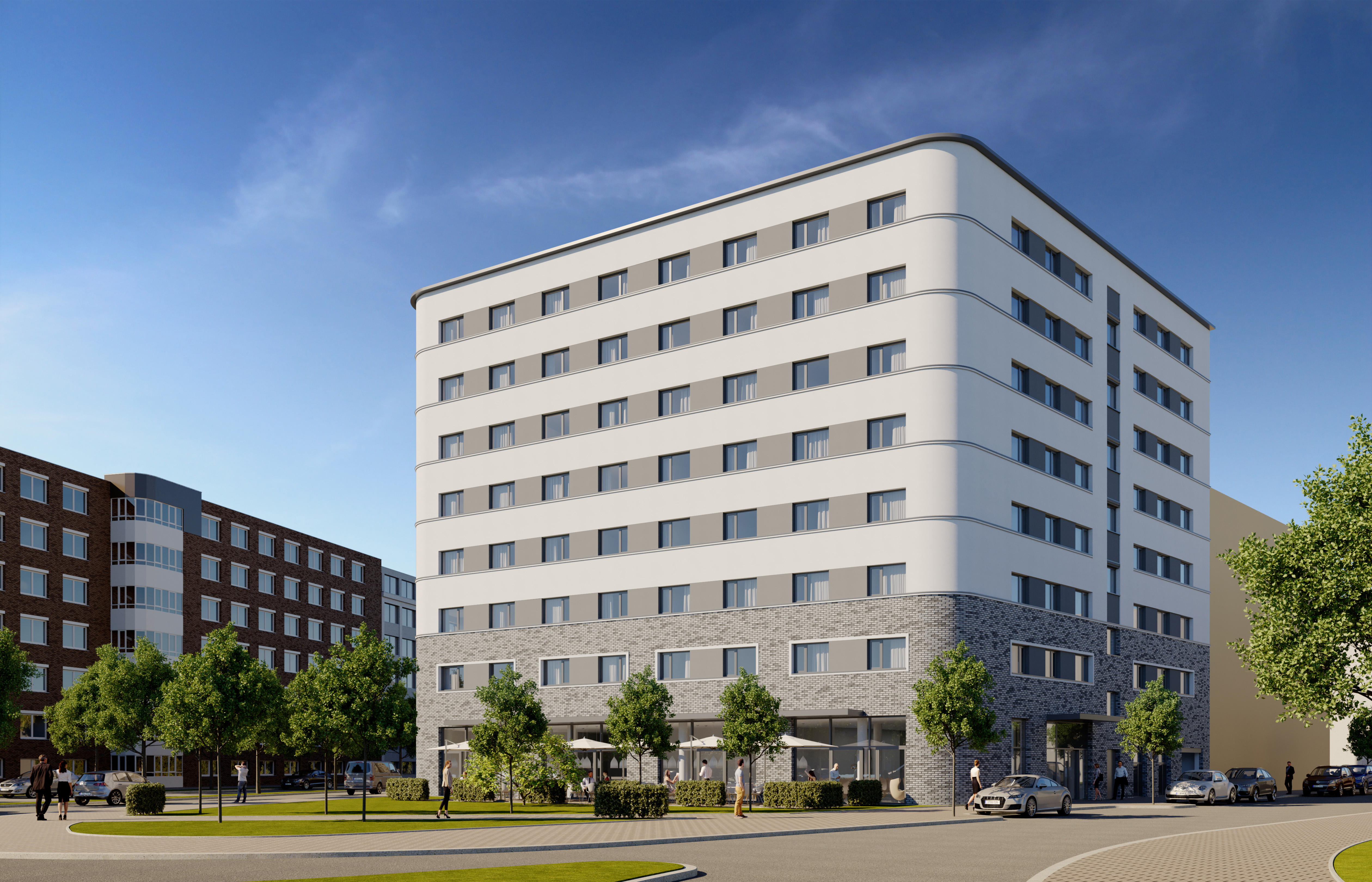 Neubau Premier Inn Hotel Saarbrücken – kurz vor der Übergabe